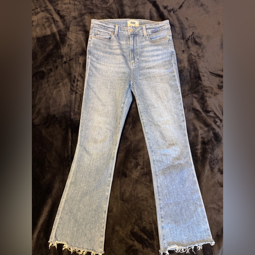 PAIGE Light Blue Flare Jeans Claudine sz 28 ankle